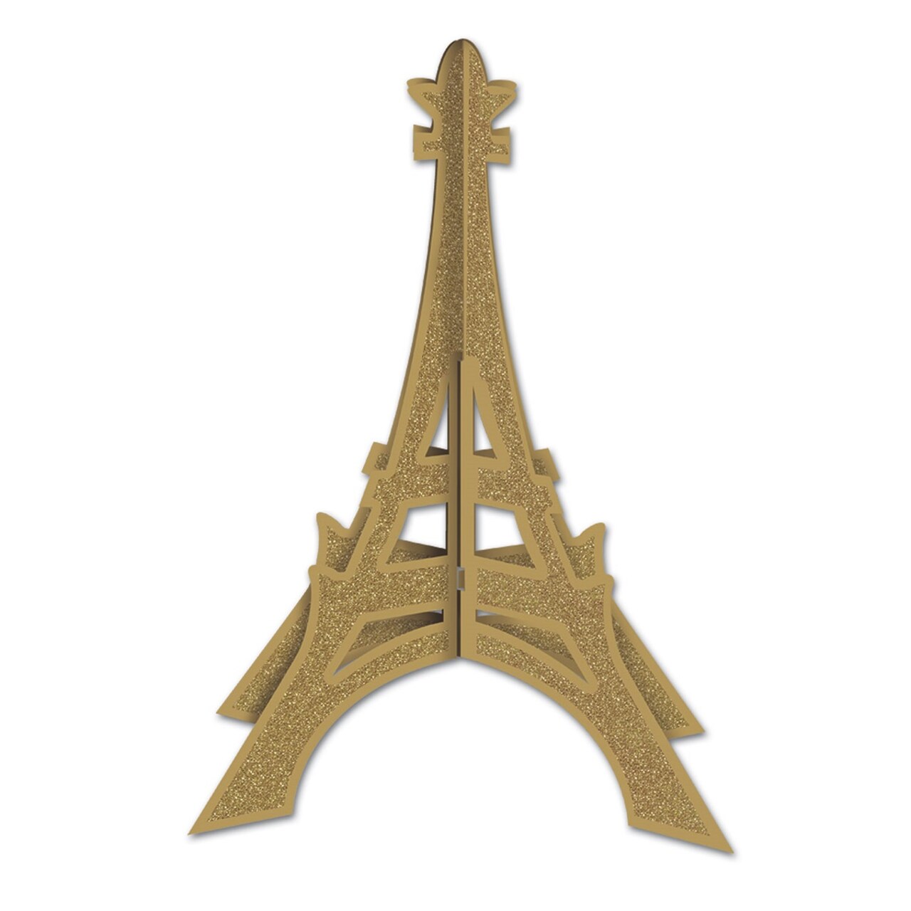 Party Central Club Pack of 12 Gold Glittered 3D Paris Eiffel Tower Tabletop Decors 12"